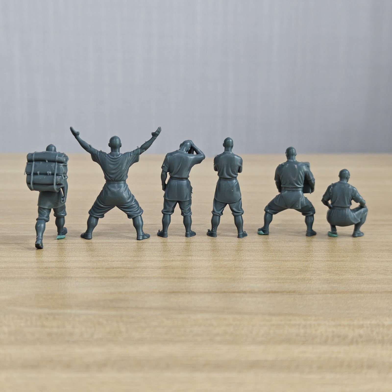 Detail view of MRY-SFW LYGR233 Daily Movements of the Six Ancient Shaolin Warrior Monks Model