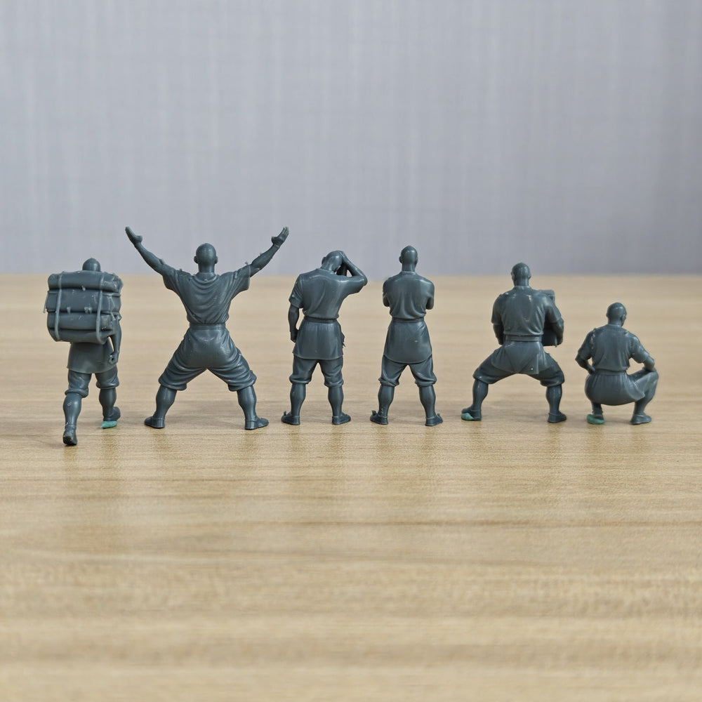 Detail view of MRY-SFW LYGR233 Daily Movements of the Six Ancient Shaolin Warrior Monks Model