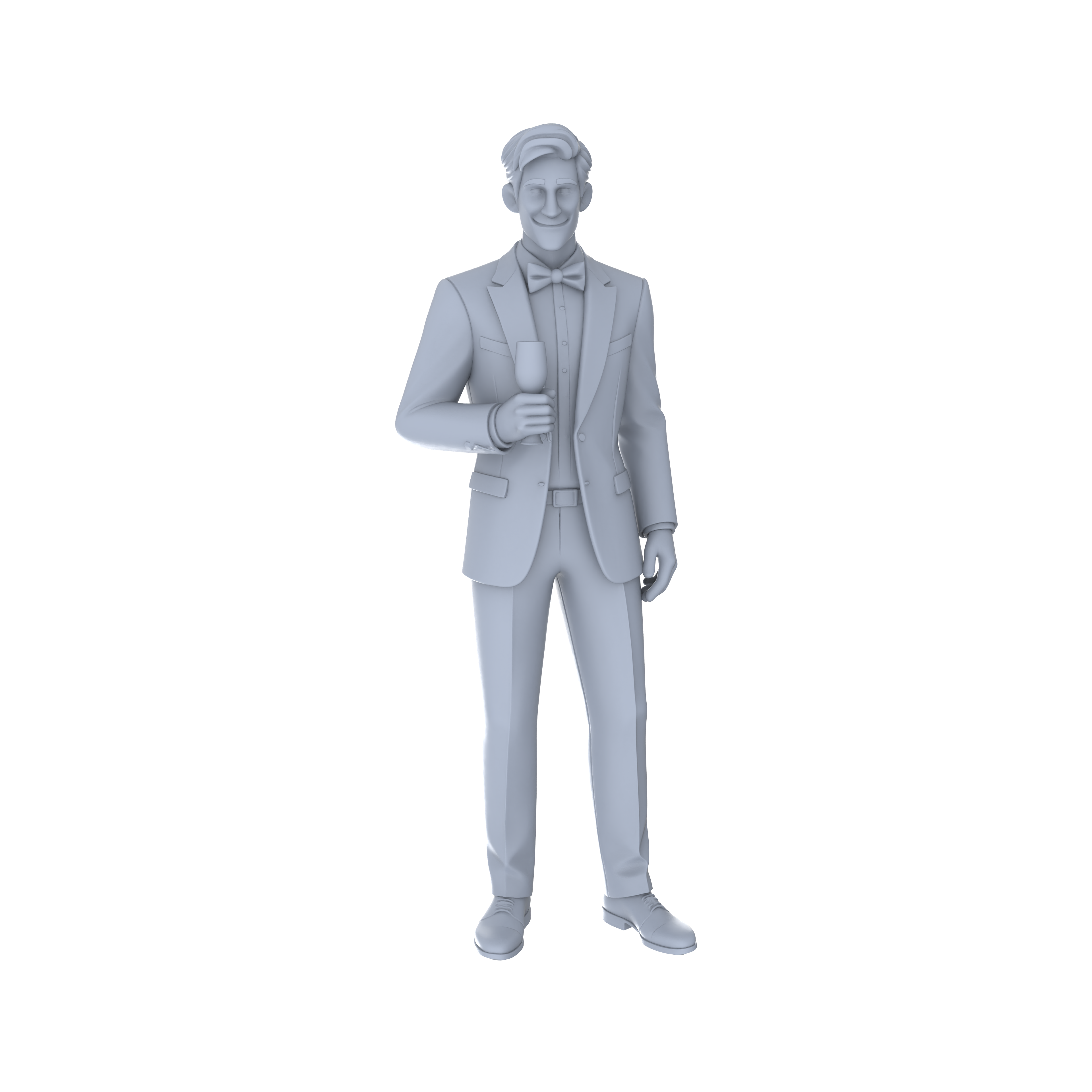 Detail view of Yao's Studio LYTR122 Urban High-End Dinner Party Scene Resin Miniature Model 4-Figure Set - Gents & Formal Attire Figures Unpainted DIY Model Painting Dinner Party Decor 1set Model