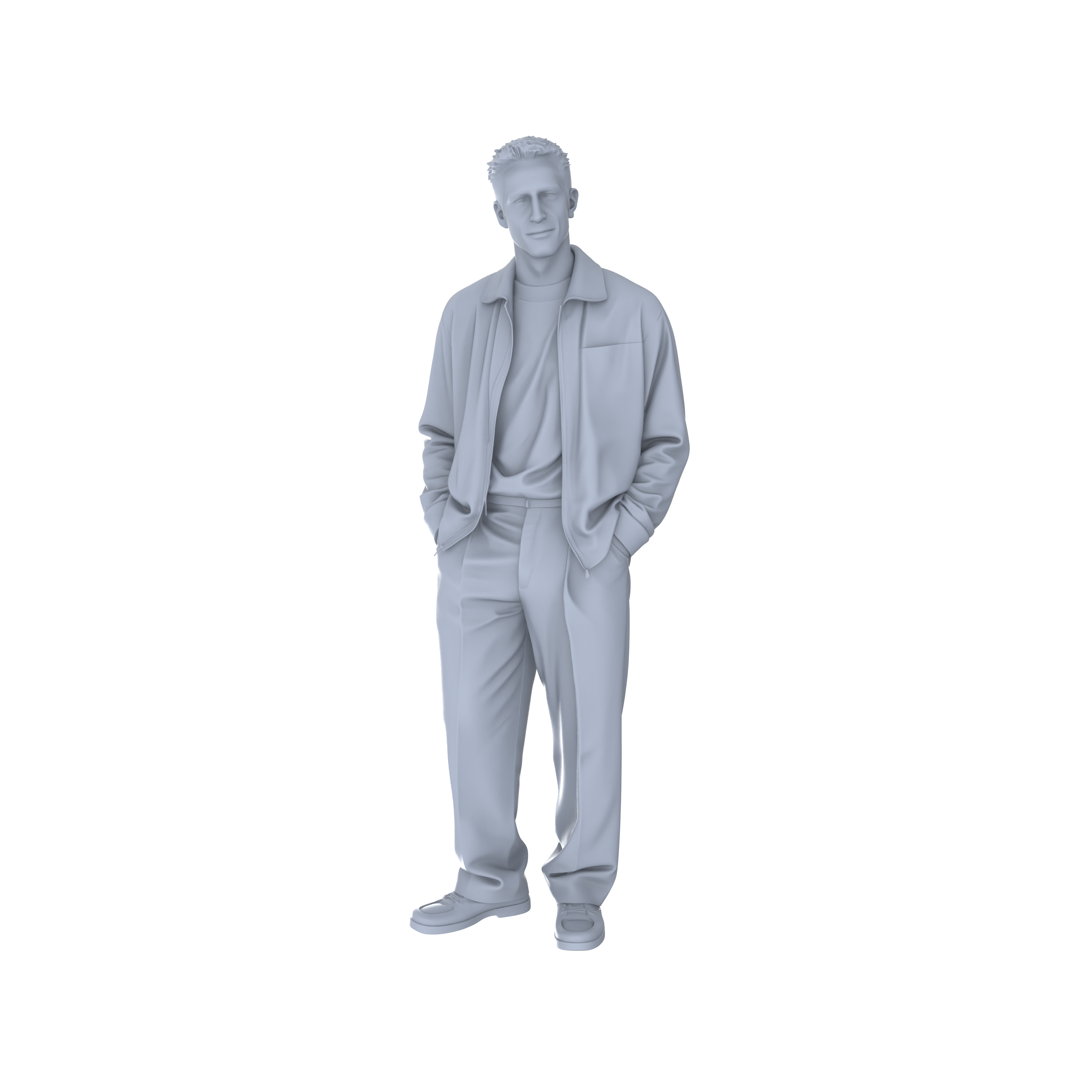 Detail view of Yao's Studio LYTR123 Modern Urban Youth Daily Leisure Scene Resin Miniature Model 6-Figure Set - Casual Youth Figures Unpainted DIY Model Painting Urban Scene Decor 1set Model
