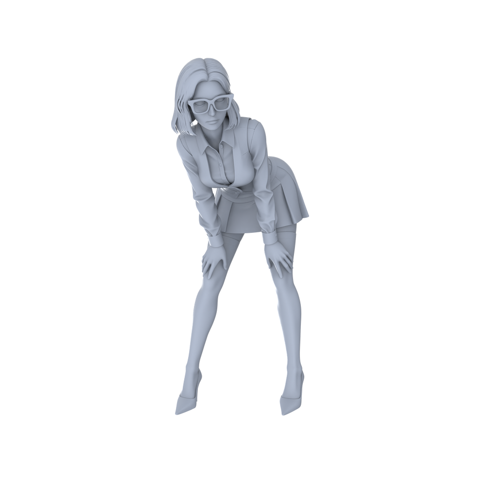 Detail view of Yao's Studio LYTR125 Modern Workplace Business Women Scene Resin Miniature Model 5-Figure Set - Business Women Figures Unpainted DIY Model Painting Office Scene Decor 1set Model
