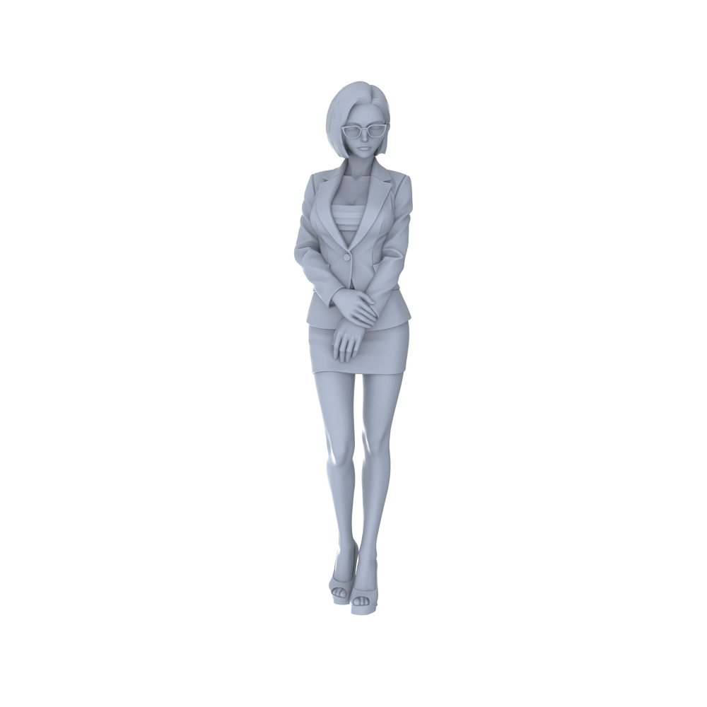 Detail view of Yao's Studio LYTR125 Modern Workplace Business Women Scene Resin Miniature Model 5-Figure Set - Business Women Figures Unpainted DIY Model Painting Office Scene Decor 1set Model