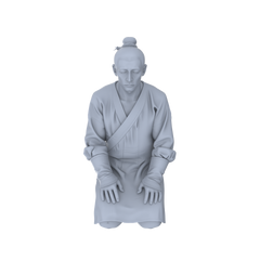 Detail view of Yao's Studio LYTR126  3D - printed Models of Traditional Prisoner - themed Figures (Sitting, Standing, Chained Styles) 1set Model
