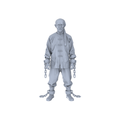 Detail view of Yao's Studio LYTR126  3D - printed Models of Traditional Prisoner - themed Figures (Sitting, Standing, Chained Styles) 1set Model