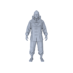 Detail view of Yao's Studio LYTR126  3D - printed Models of Traditional Prisoner - themed Figures (Sitting, Standing, Chained Styles) 1set Model