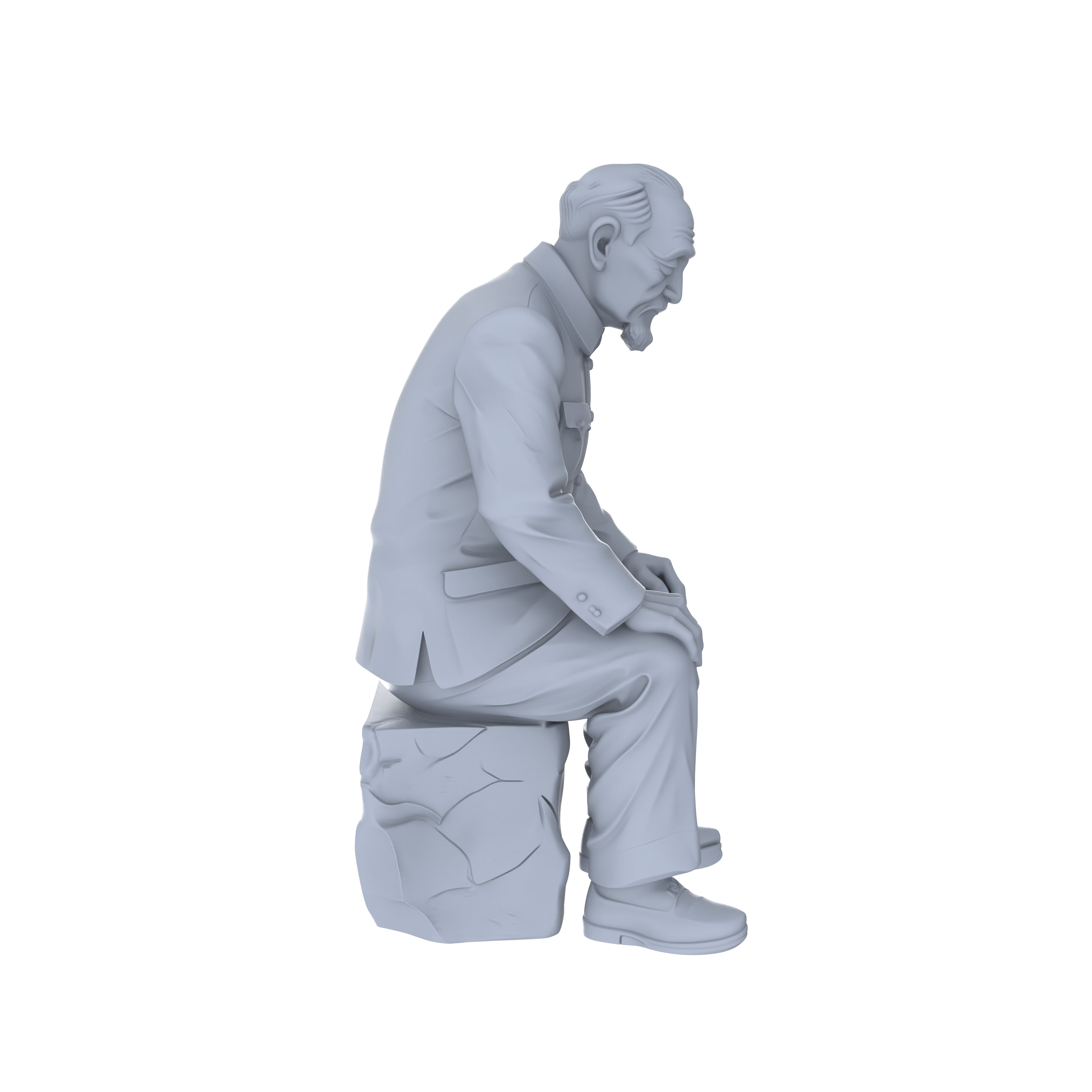 Detail view of Yao's Studio LYTR129  Retro Chinese Chess Player Miniature Set Elderly Figurines for Sand Table Scene Decoration 1set Model