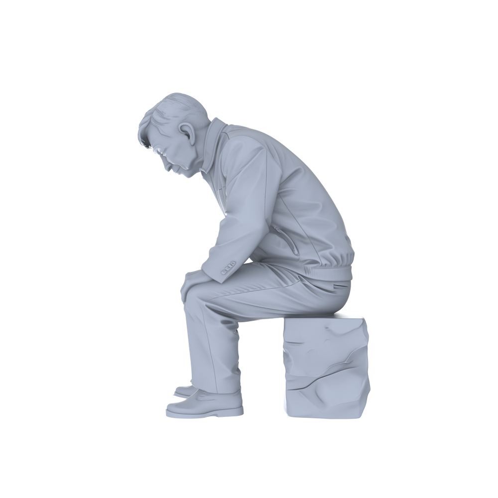 Detail view of Yao's Studio LYTR129  Retro Chinese Chess Player Miniature Set Elderly Figurines for Sand Table Scene Decoration 1set Model