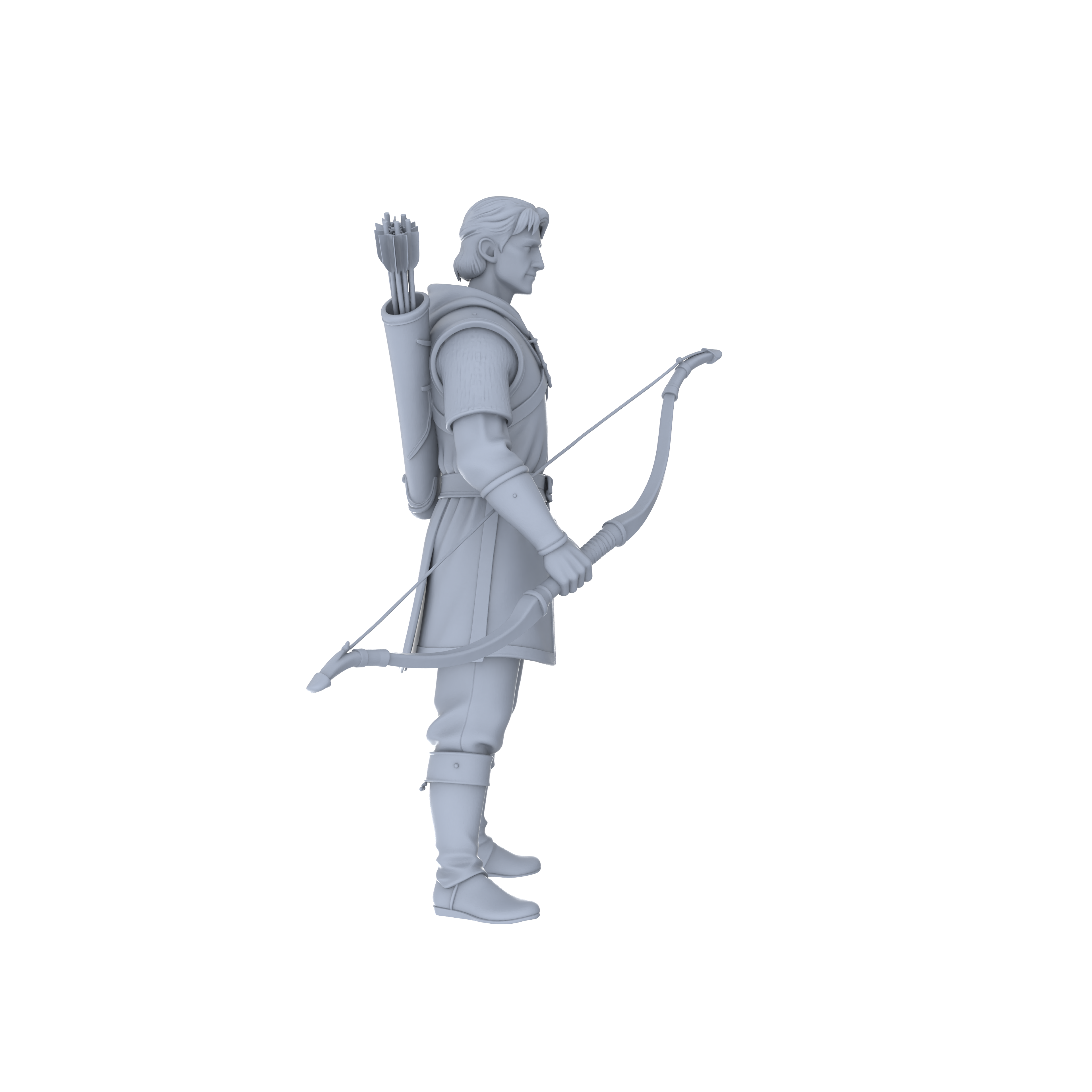 Detail view of MRY-SFW LYGR050 Medieval knight, standing pose, historical theme, magic theme, wargame, resin white model, fantasy theme, wargaming miniature, scene character, figure, hand-painted S Scale Model