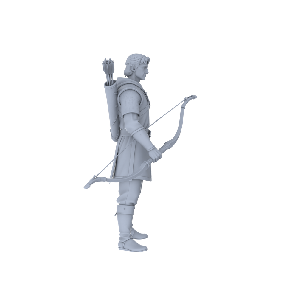 Detail view of MRY-SFW LYGR050 Medieval knight, standing pose, historical theme, magic theme, wargame, resin white model, fantasy theme, wargaming miniature, scene character, figure, hand-painted S Scale Model