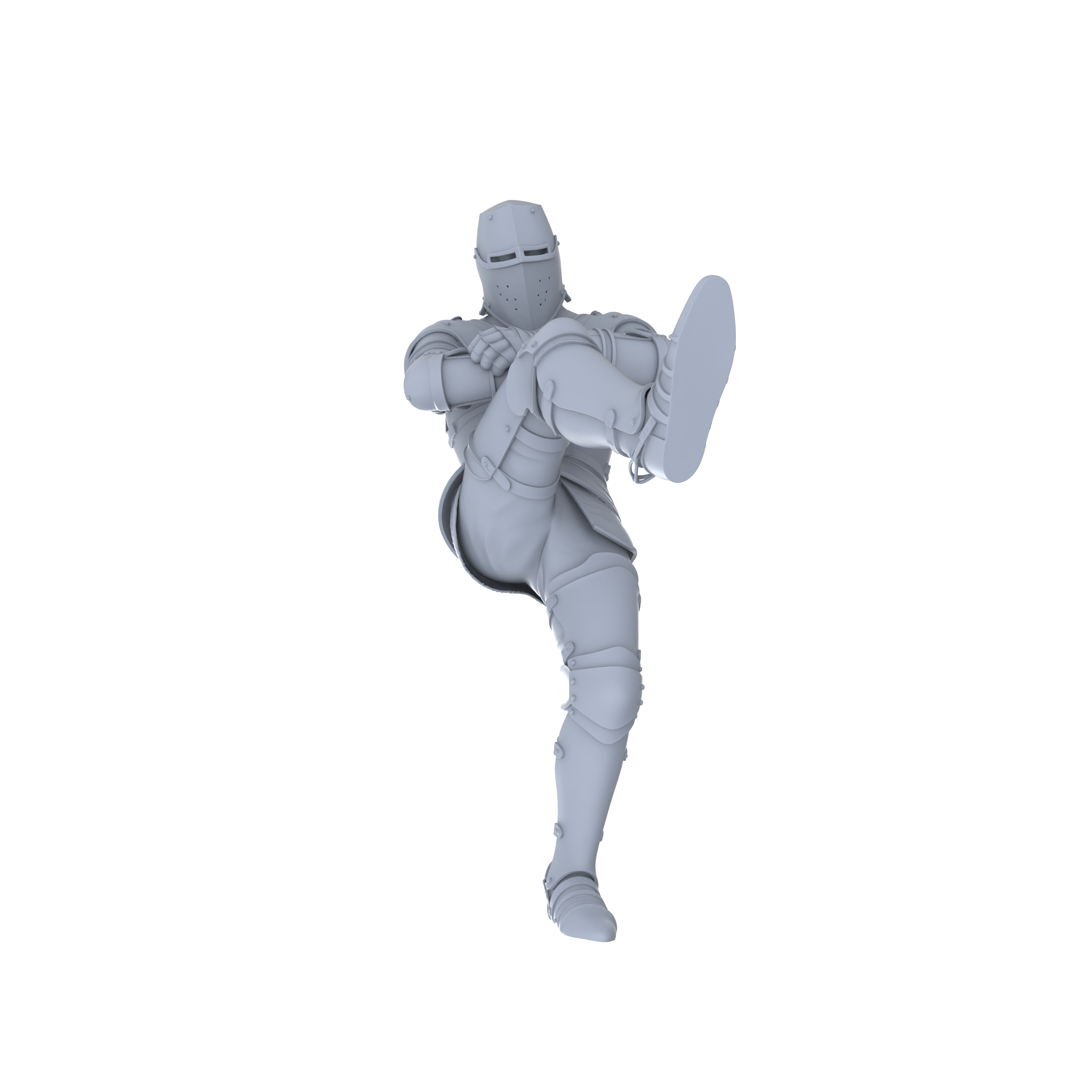Detail view of MRY-SFW LYGR048 Medieval knight, resting pose, historical theme, magic theme, wargame, resin white model, fantasy theme, wargaming miniature, scene character, figure, hand-painted S Scale Model