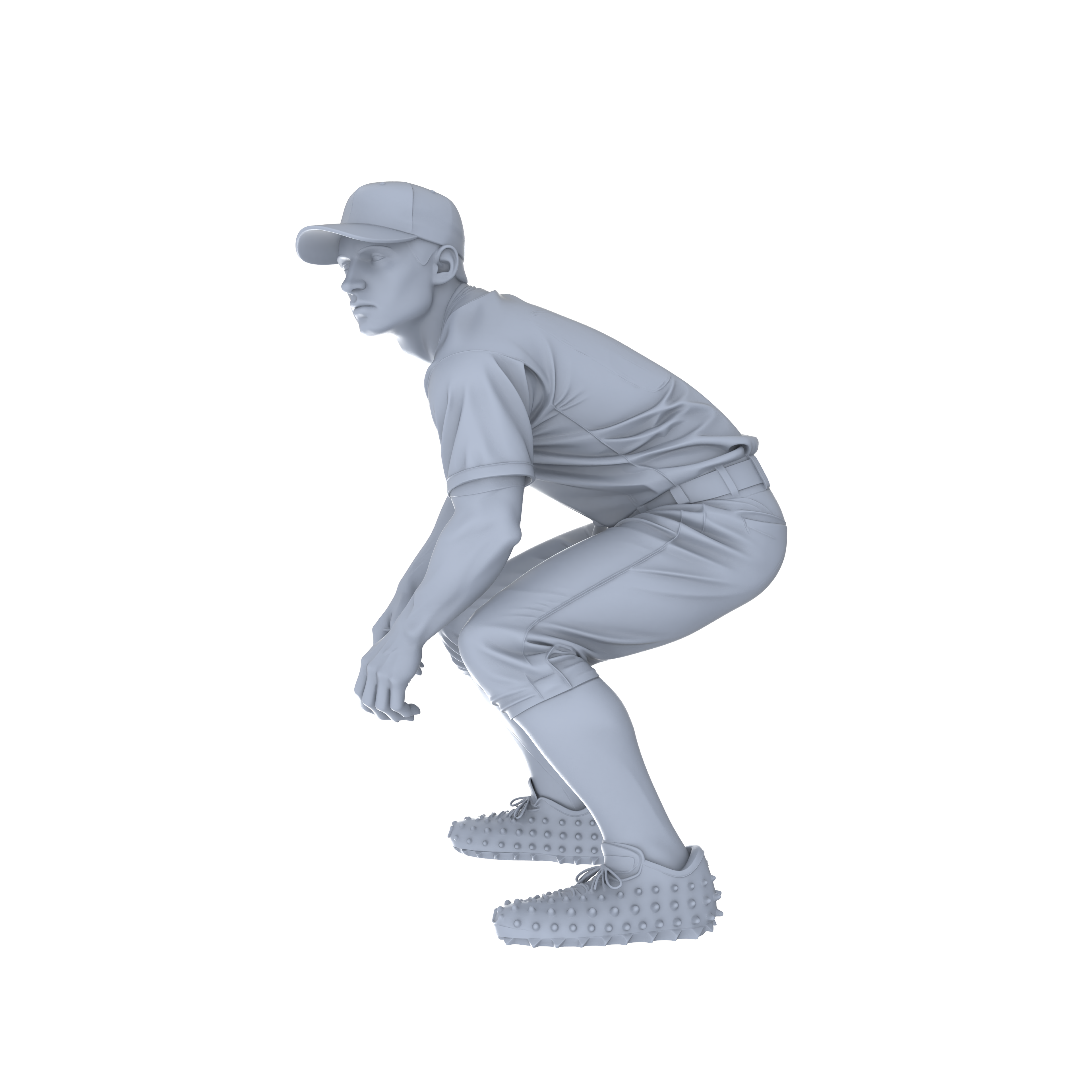 Detail view of Yao's Studio LYTR131  Baseball Game Scene Resin Miniature Model 3-Figure Set - Baseball Player Figures Unpainted DIY Model Painting Sports Scene Decor 1set Model