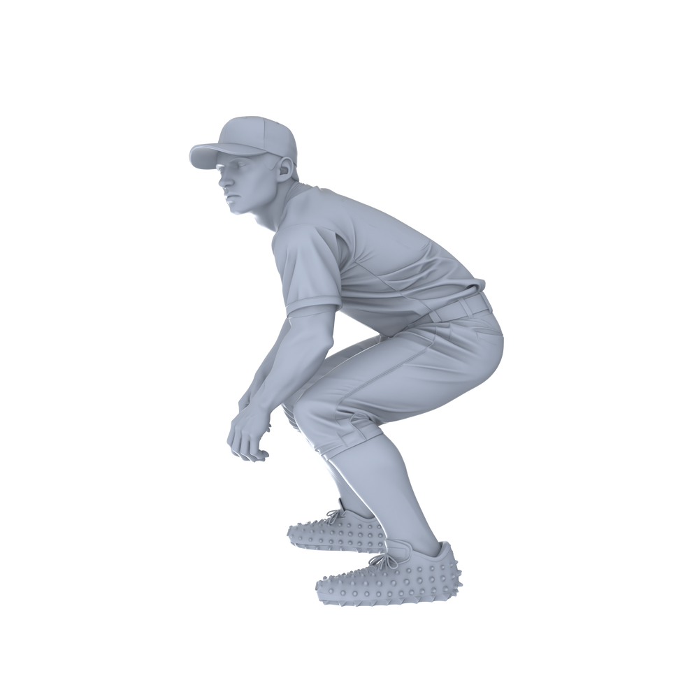Detail view of Yao's Studio LYTR131  Baseball Game Scene Resin Miniature Model 3-Figure Set - Baseball Player Figures Unpainted DIY Model Painting Sports Scene Decor 1set Model