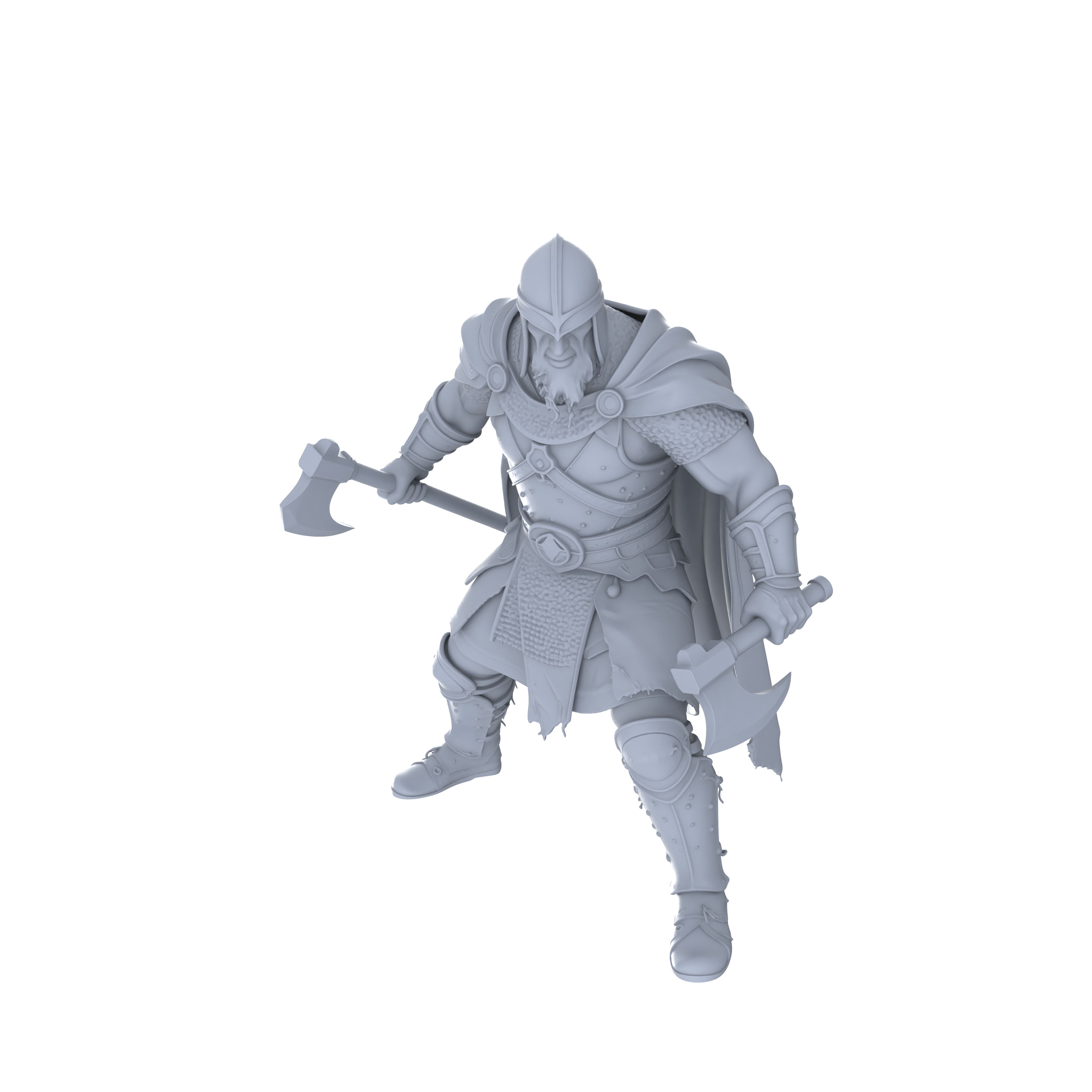 Detail view of MRY-SFW LYGR042 Medieval, Berserker, Magic Theme, Wargame, Resin Blank Model, Fantasy Theme, Wargaming Miniatures, Scenic Figures, Handmade Figure, Hand-painted S Scale Model