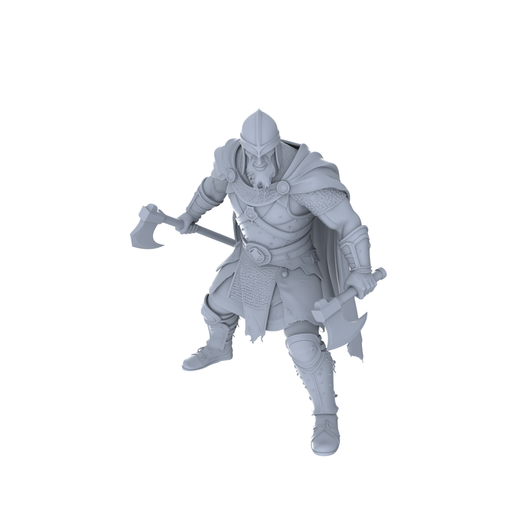 Detail view of MRY-SFW LYGR042 Medieval, Berserker, Magic Theme, Wargame, Resin Blank Model, Fantasy Theme, Wargaming Miniatures, Scenic Figures, Handmade Figure, Hand-painted S Scale Model