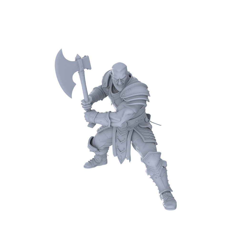Detail view of MRY-SFW LYGR042 Medieval, Berserker, Magic Theme, Wargame, Resin Blank Model, Fantasy Theme, Wargaming Miniatures, Scenic Figures, Handmade Figure, Hand-painted S Scale Model