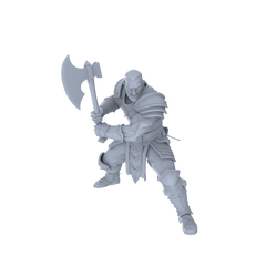 Detail view of MRY-SFW LYGR042 Medieval, Berserker, Magic Theme, Wargame, Resin Blank Model, Fantasy Theme, Wargaming Miniatures, Scenic Figures, Handmade Figure, Hand-painted S Scale Model