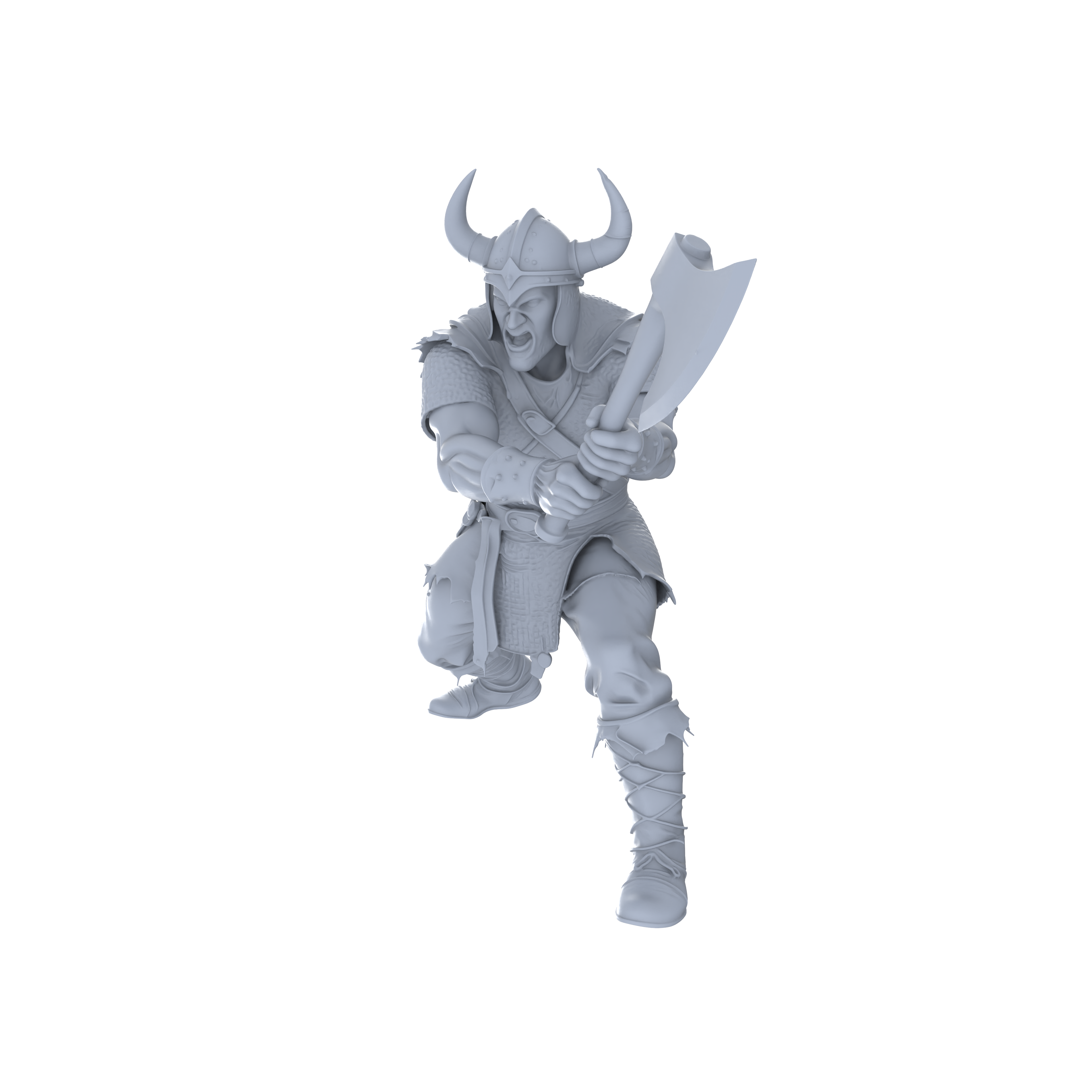 Detail view of MRY-SFW LYGR042 Medieval, Berserker, Magic Theme, Wargame, Resin Blank Model, Fantasy Theme, Wargaming Miniatures, Scenic Figures, Handmade Figure, Hand-painted S Scale Model