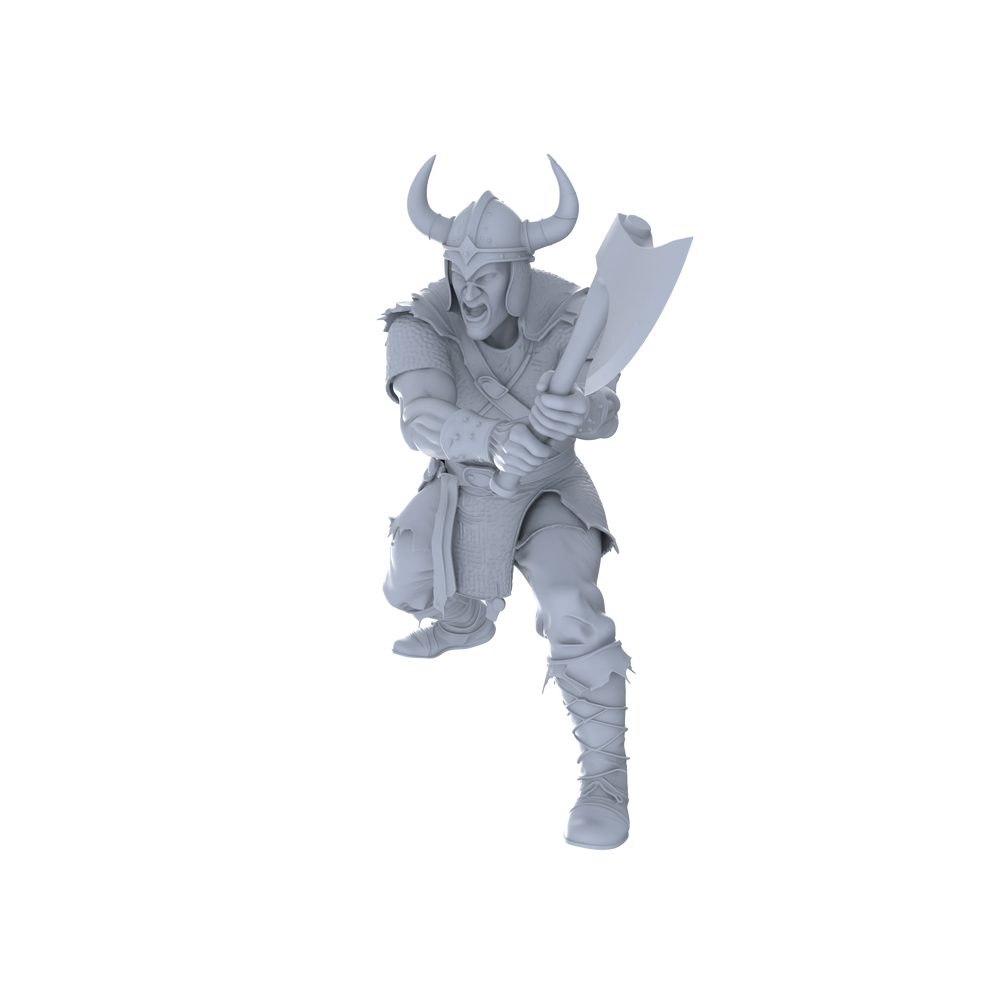 Detail view of MRY-SFW LYGR042 Medieval, Berserker, Magic Theme, Wargame, Resin Blank Model, Fantasy Theme, Wargaming Miniatures, Scenic Figures, Handmade Figure, Hand-painted S Scale Model