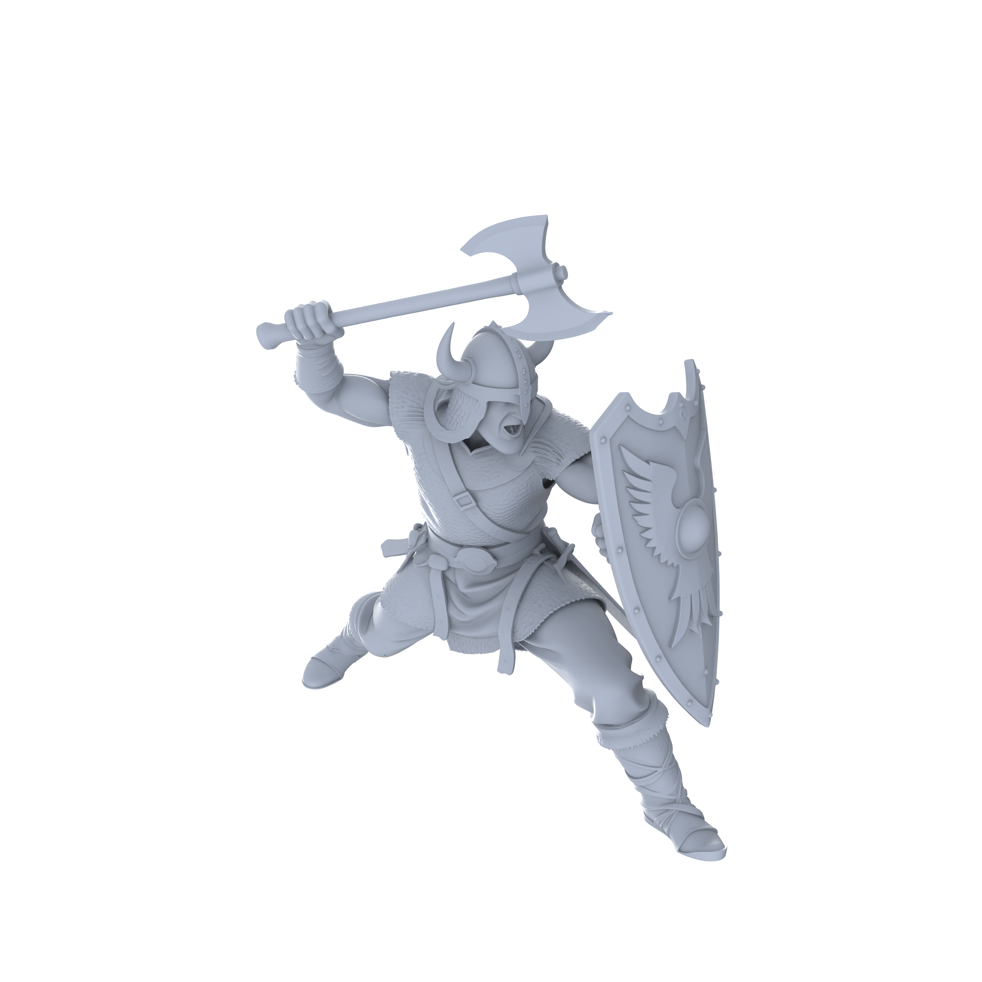 Detail view of MRY-SFW LYGR042 Medieval, Berserker, Magic Theme, Wargame, Resin Blank Model, Fantasy Theme, Wargaming Miniatures, Scenic Figures, Handmade Figure, Hand-painted S Scale Model