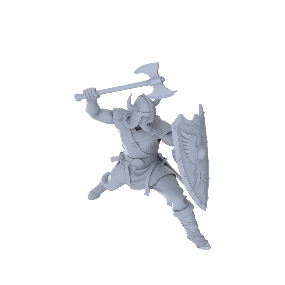 Detail view of MRY-SFW LYGR042 Medieval, Berserker, Magic Theme, Wargame, Resin Blank Model, Fantasy Theme, Wargaming Miniatures, Scenic Figures, Handmade Figure, Hand-painted S Scale Model