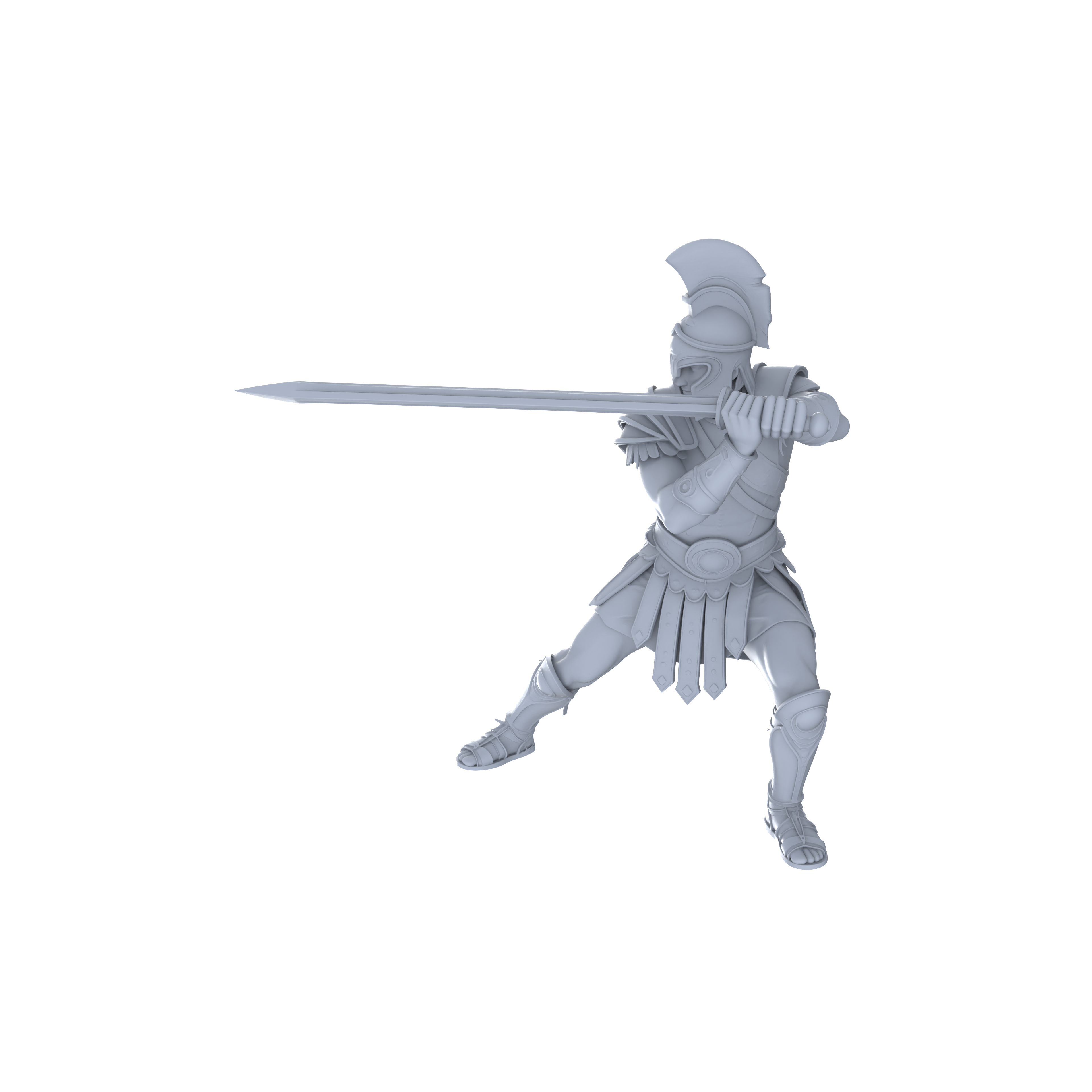 Detail view of MRY-SFW LYGR044 Medieval, Spartan Warrior, Magic Theme, Wargame, Resin Blank Model, Fantasy Theme, Wargaming Miniatures, Scenic Figures, Handmade Figure, Hand-painted S Scale Model