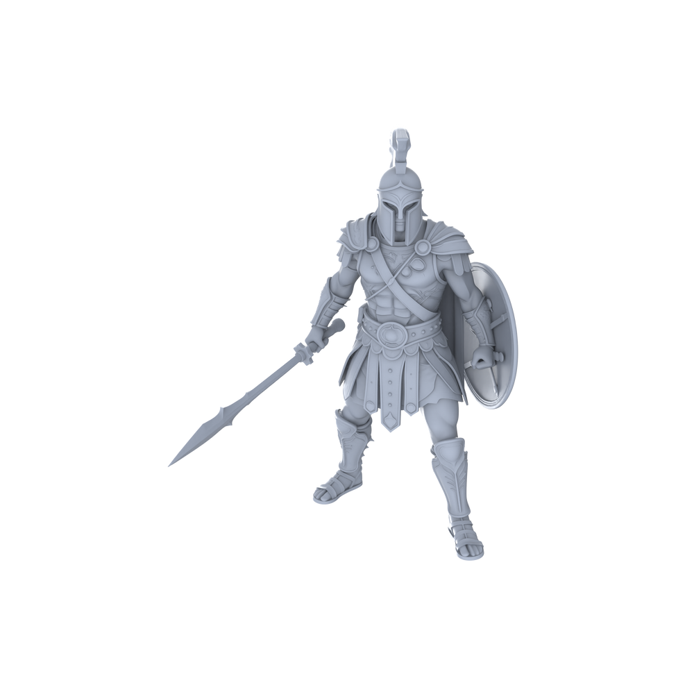 Detail view of MRY-SFW LYGR044 Medieval, Spartan Warrior, Magic Theme, Wargame, Resin Blank Model, Fantasy Theme, Wargaming Miniatures, Scenic Figures, Handmade Figure, Hand-painted S Scale Model