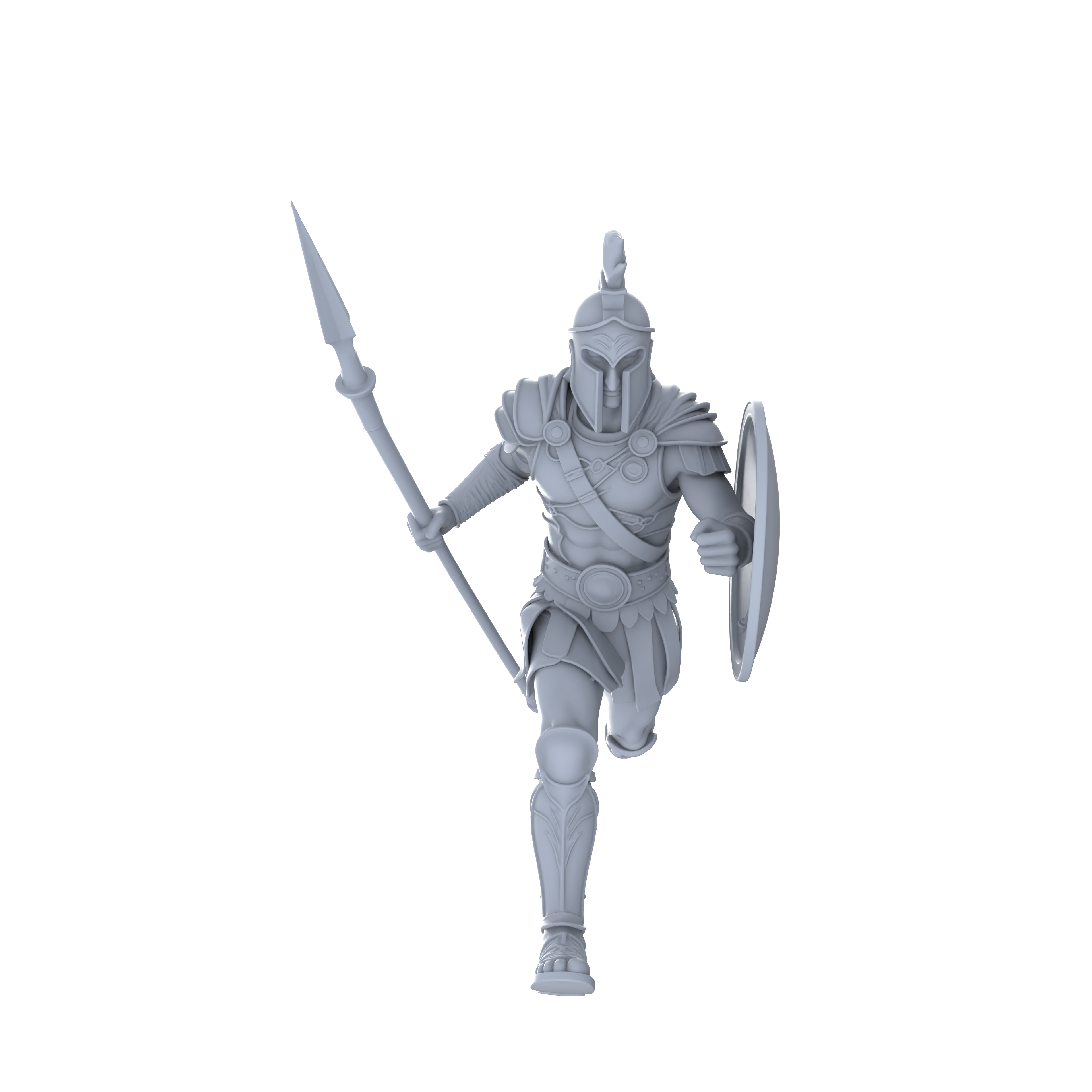 Detail view of MRY-SFW LYGR044 Medieval, Spartan Warrior, Magic Theme, Wargame, Resin Blank Model, Fantasy Theme, Wargaming Miniatures, Scenic Figures, Handmade Figure, Hand-painted S Scale Model