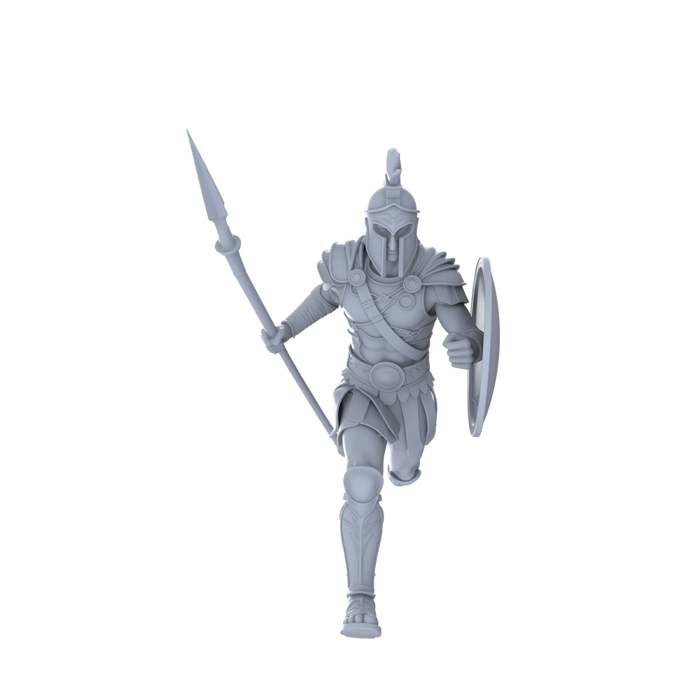 Detail view of MRY-SFW LYGR044 Medieval, Spartan Warrior, Magic Theme, Wargame, Resin Blank Model, Fantasy Theme, Wargaming Miniatures, Scenic Figures, Handmade Figure, Hand-painted S Scale Model