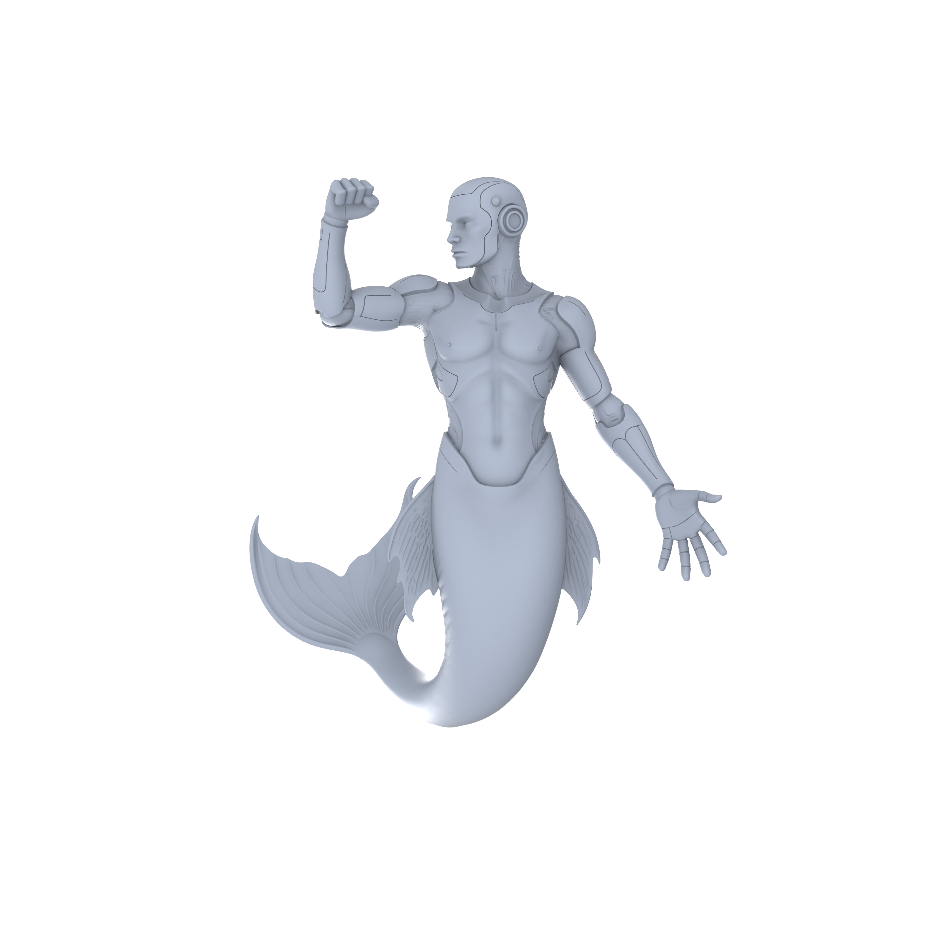 Detail view of MRY-SFW LYGR055 Biological Mutation Series, Snake Human, wargame, resin blank model, sci-fi theme, fantasy theme, miniature figure, scene character, figure, hand-painted S Scale Model