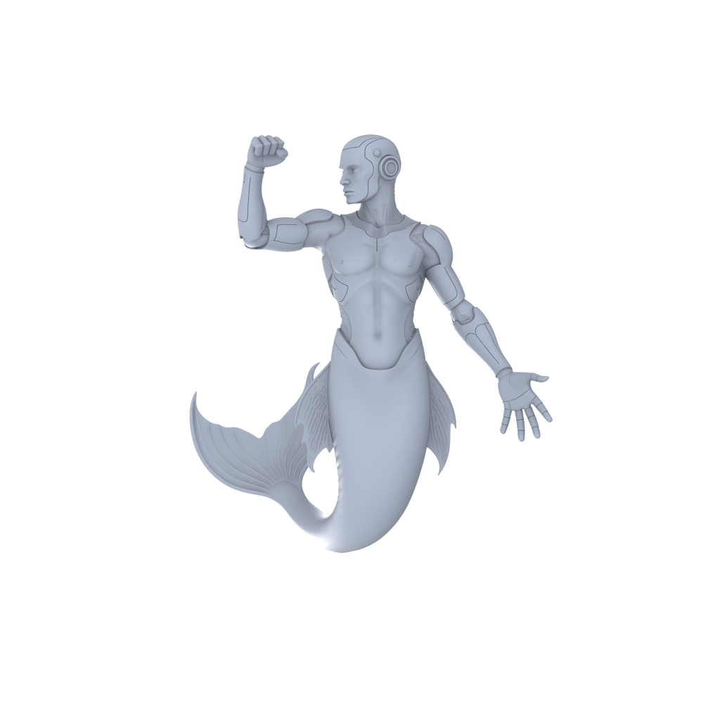 Detail view of MRY-SFW LYGR055 Biological Mutation Series, Snake Human, wargame, resin blank model, sci-fi theme, fantasy theme, miniature figure, scene character, figure, hand-painted S Scale Model