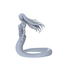 Detail view of MRY-SFW LYGR055 Biological Mutation Series, Snake Human, wargame, resin blank model, sci-fi theme, fantasy theme, miniature figure, scene character, figure, hand-painted S Scale Model