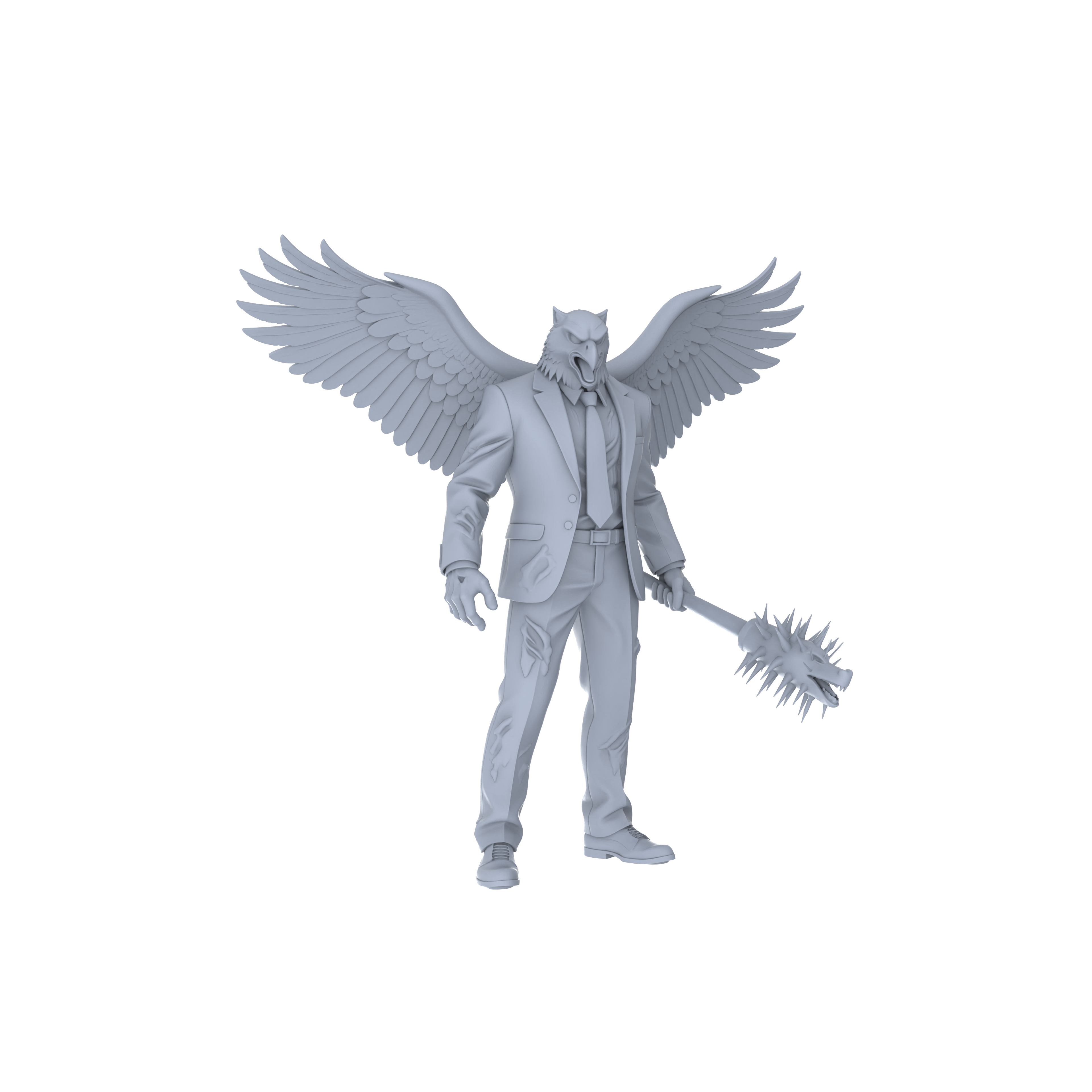 Detail view of MRY-SFW LYGR057 Biological Mutation Series, Avian Human, wargame, resin blank model, sci-fi theme, fantasy theme, miniature figure, scene character, figure, hand-painted S Scale Model
