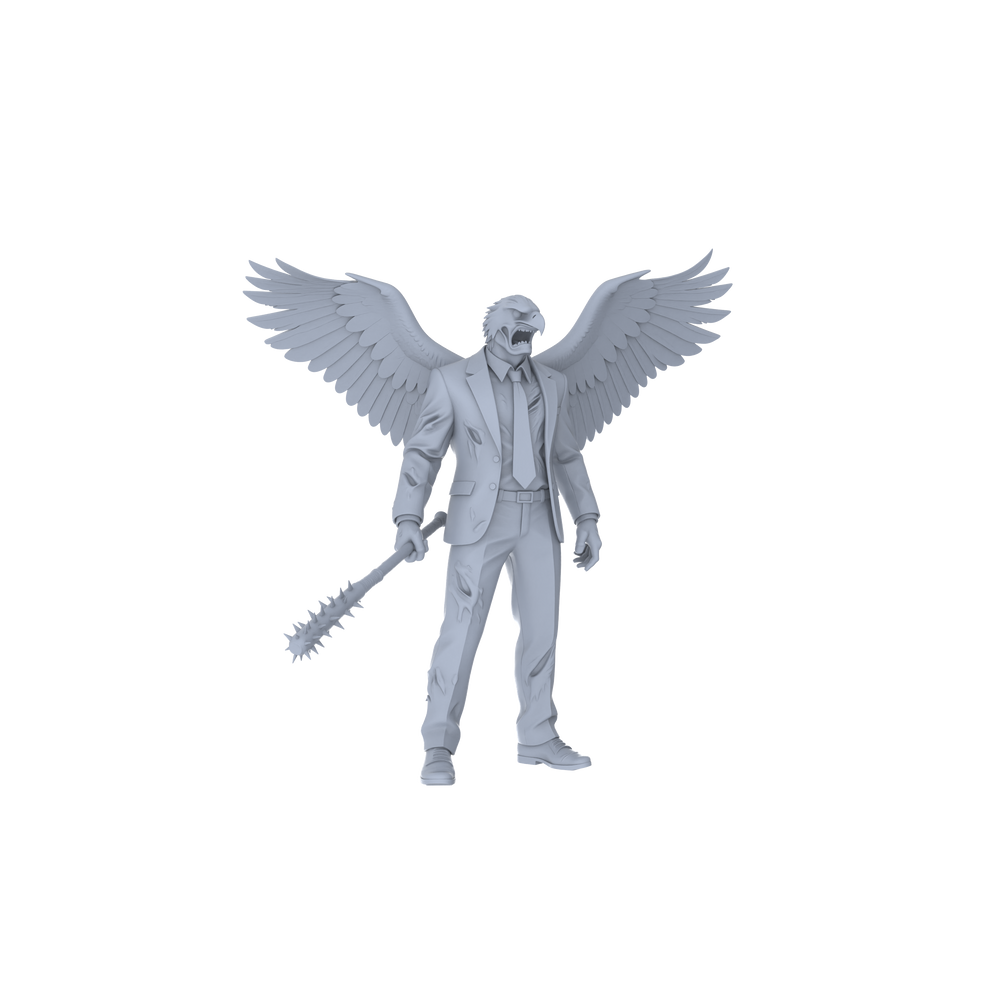 Detail view of MRY-SFW LYGR057 Biological Mutation Series, Avian Human, wargame, resin blank model, sci-fi theme, fantasy theme, miniature figure, scene character, figure, hand-painted S Scale Model