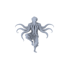 Detail view of MRY-SFW LYGR058 Biological Mutation Series, Octopus Human, wargame, resin blank model, sci-fi theme, fantasy theme, miniature figure, scene character, figure, hand-painted S Scale Model