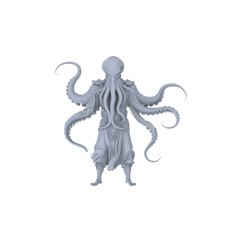 Detail view of MRY-SFW LYGR058 Biological Mutation Series, Octopus Human, wargame, resin blank model, sci-fi theme, fantasy theme, miniature figure, scene character, figure, hand-painted S Scale Model