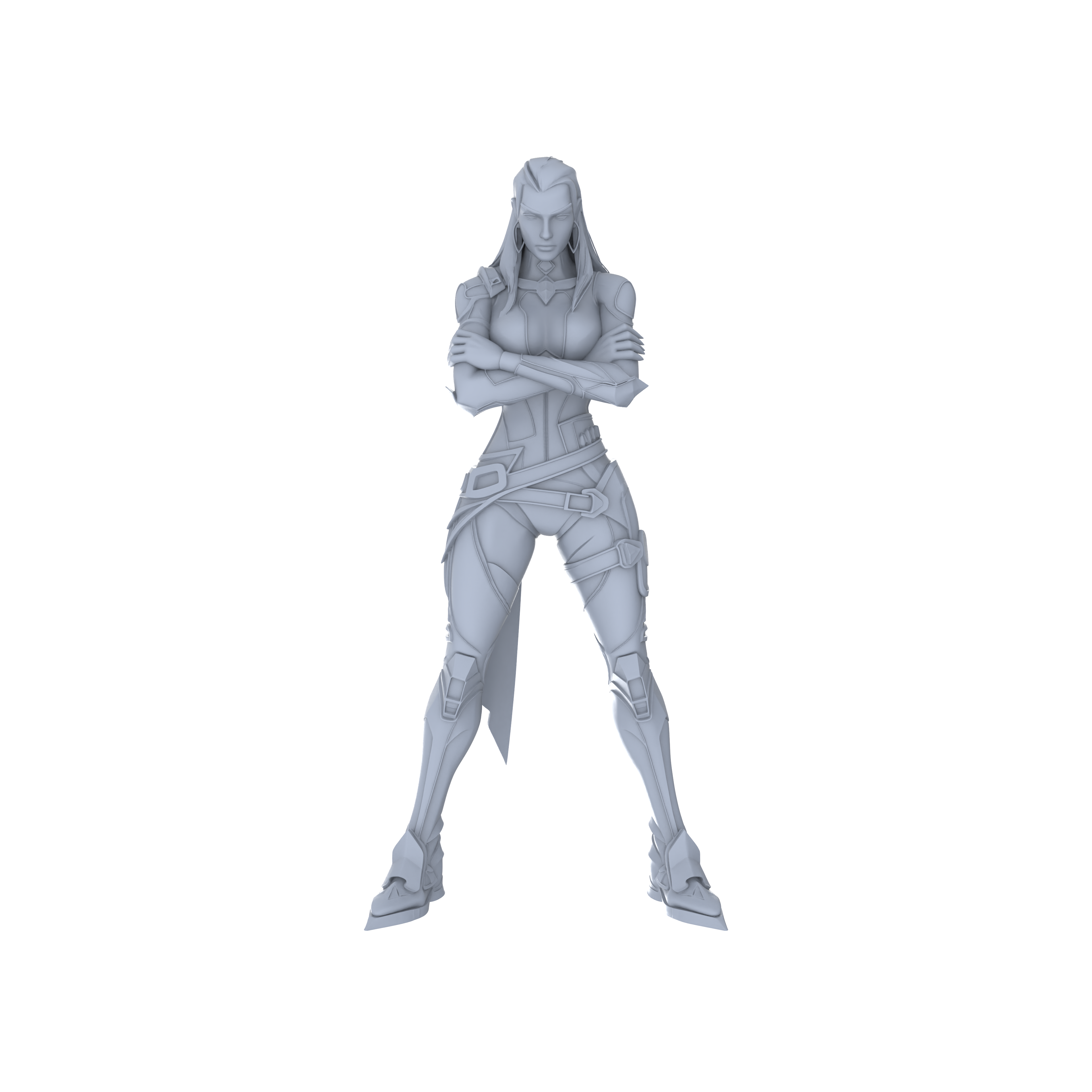 Detail view of MRY-SFW LYGR062 Shadow Squad, Standby State, Military Theme, Wargame, Resin White Model, Game Theme, Sci-Fi Theme, Miniature Soldiers, Scene Characters, Figure, Hand-Painted Model