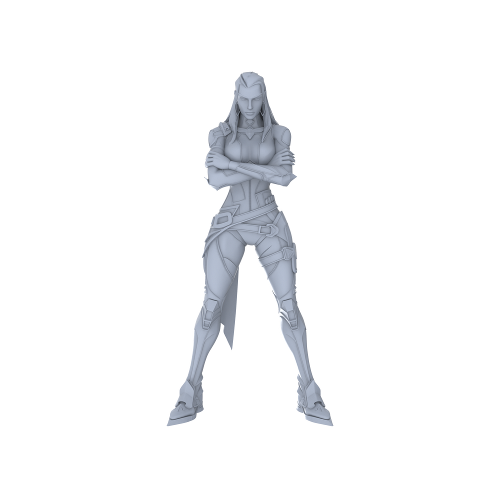 Detail view of MRY-SFW LYGR062 Shadow Squad, Standby State, Military Theme, Wargame, Resin White Model, Game Theme, Sci-Fi Theme, Miniature Soldiers, Scene Characters, Figure, Hand-Painted Model
