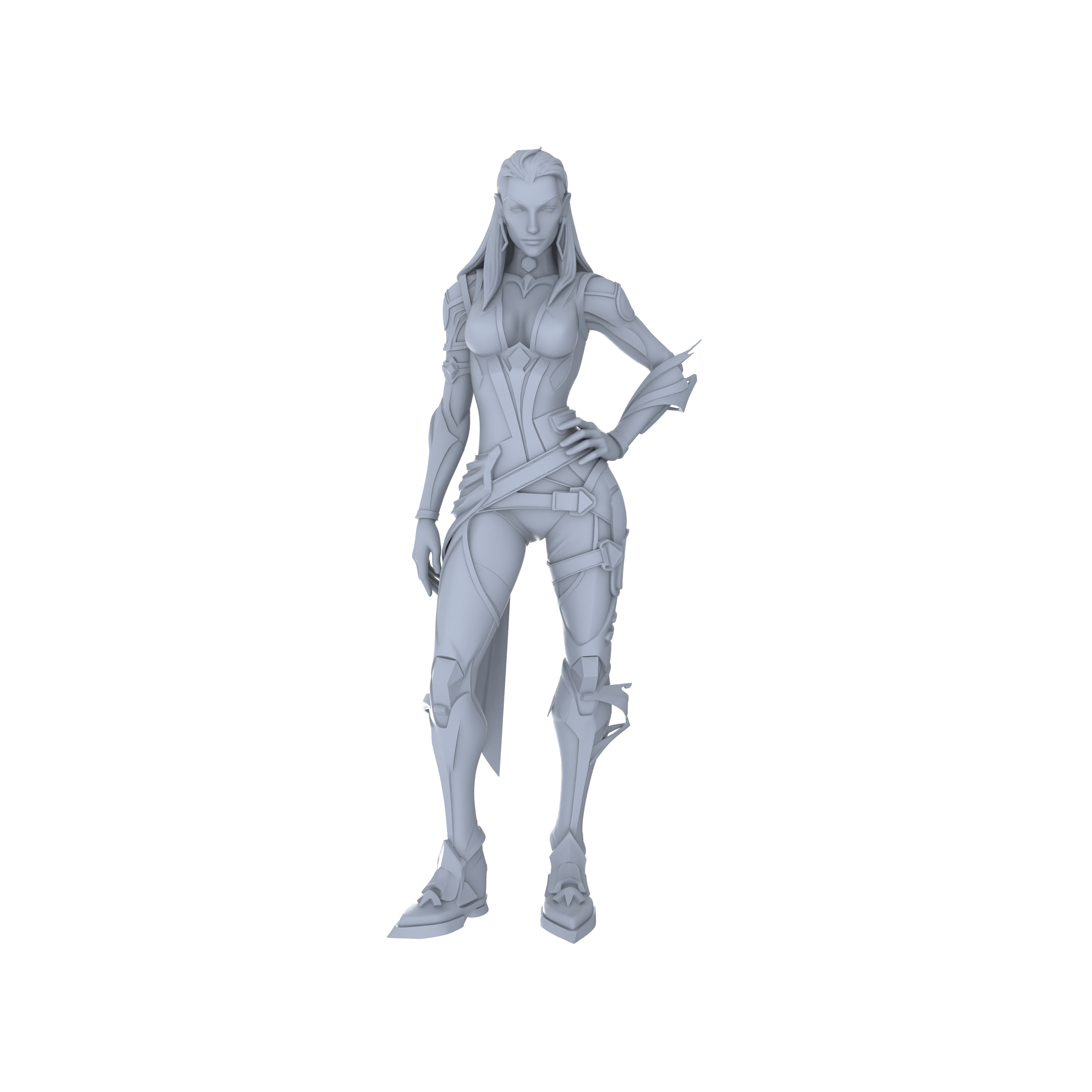Detail view of MRY-SFW LYGR062 Shadow Squad, Standby State, Military Theme, Wargame, Resin White Model, Game Theme, Sci-Fi Theme, Miniature Soldiers, Scene Characters, Figure, Hand-Painted Model