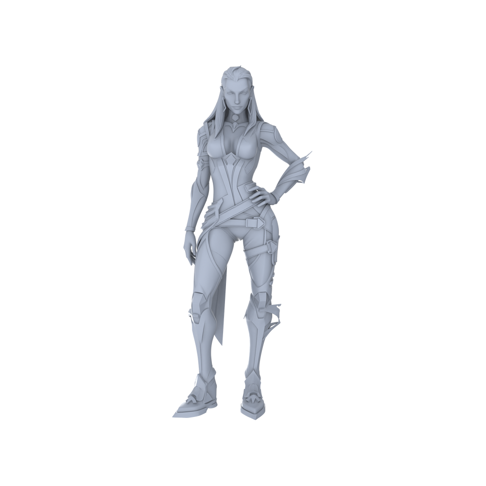Detail view of MRY-SFW LYGR062 Shadow Squad, Standby State, Military Theme, Wargame, Resin White Model, Game Theme, Sci-Fi Theme, Miniature Soldiers, Scene Characters, Figure, Hand-Painted Model