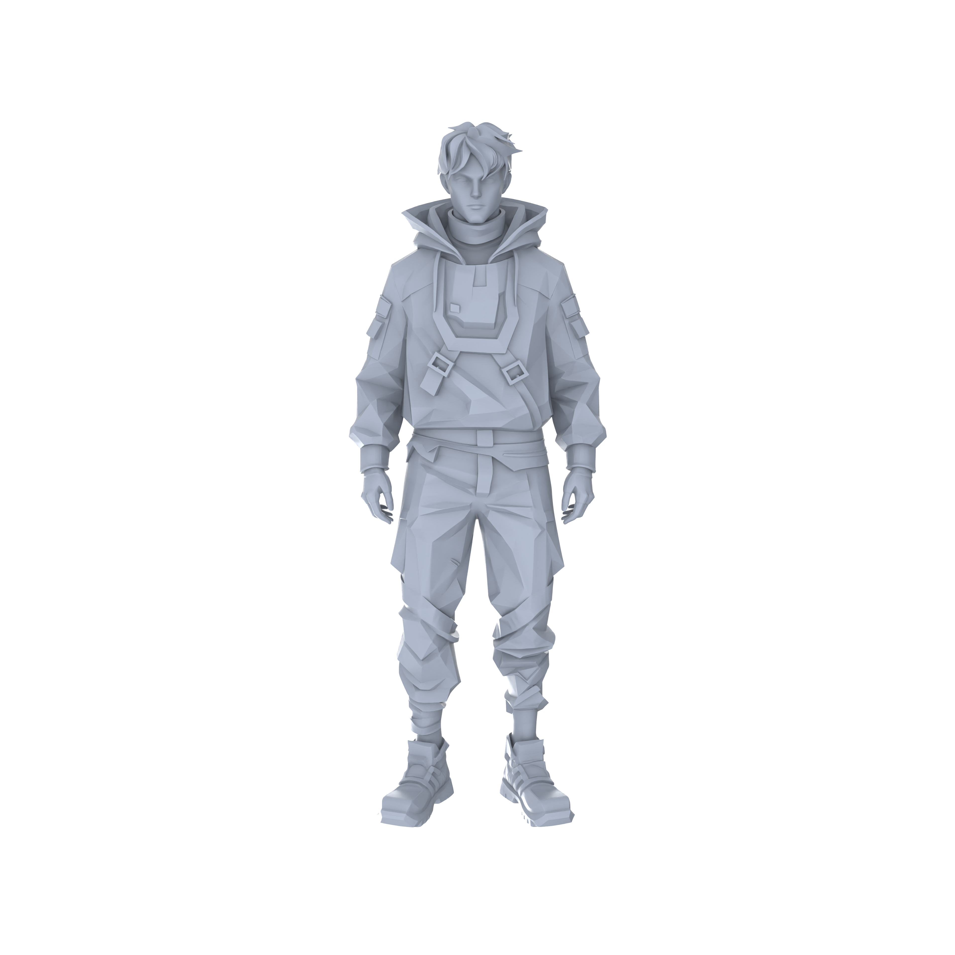 Detail view of MRY-SFW LYGR062 Shadow Squad, Standby State, Military Theme, Wargame, Resin White Model, Game Theme, Sci-Fi Theme, Miniature Soldiers, Scene Characters, Figure, Hand-Painted Model