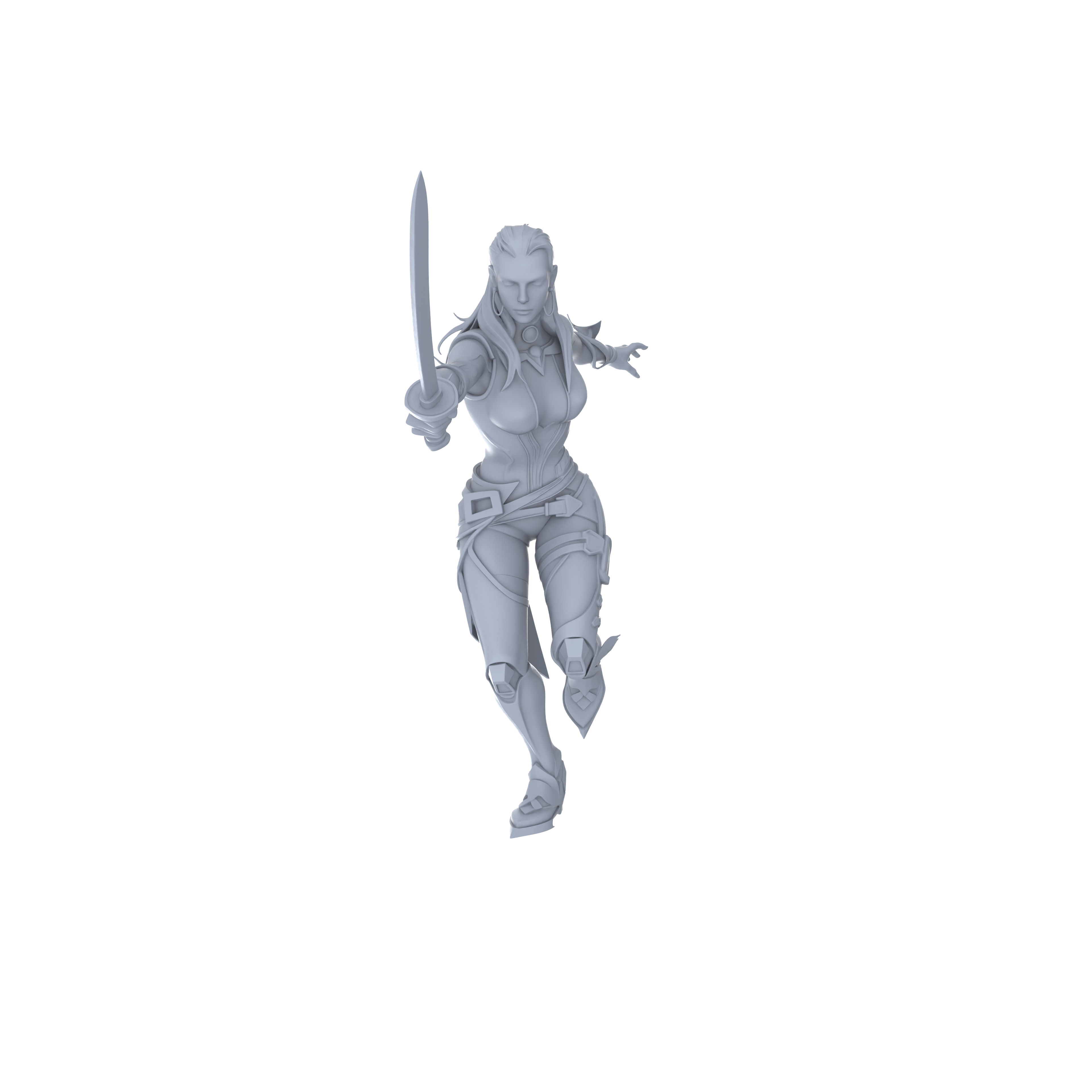 Detail view of MRY-SFW LYGR065 Blade Squad 1 Military Theme Wargame Resin White Model Game Theme Sci-Fi Theme Wargame Miniature Soldiers Scene Characters Figure Hand-Painted Model