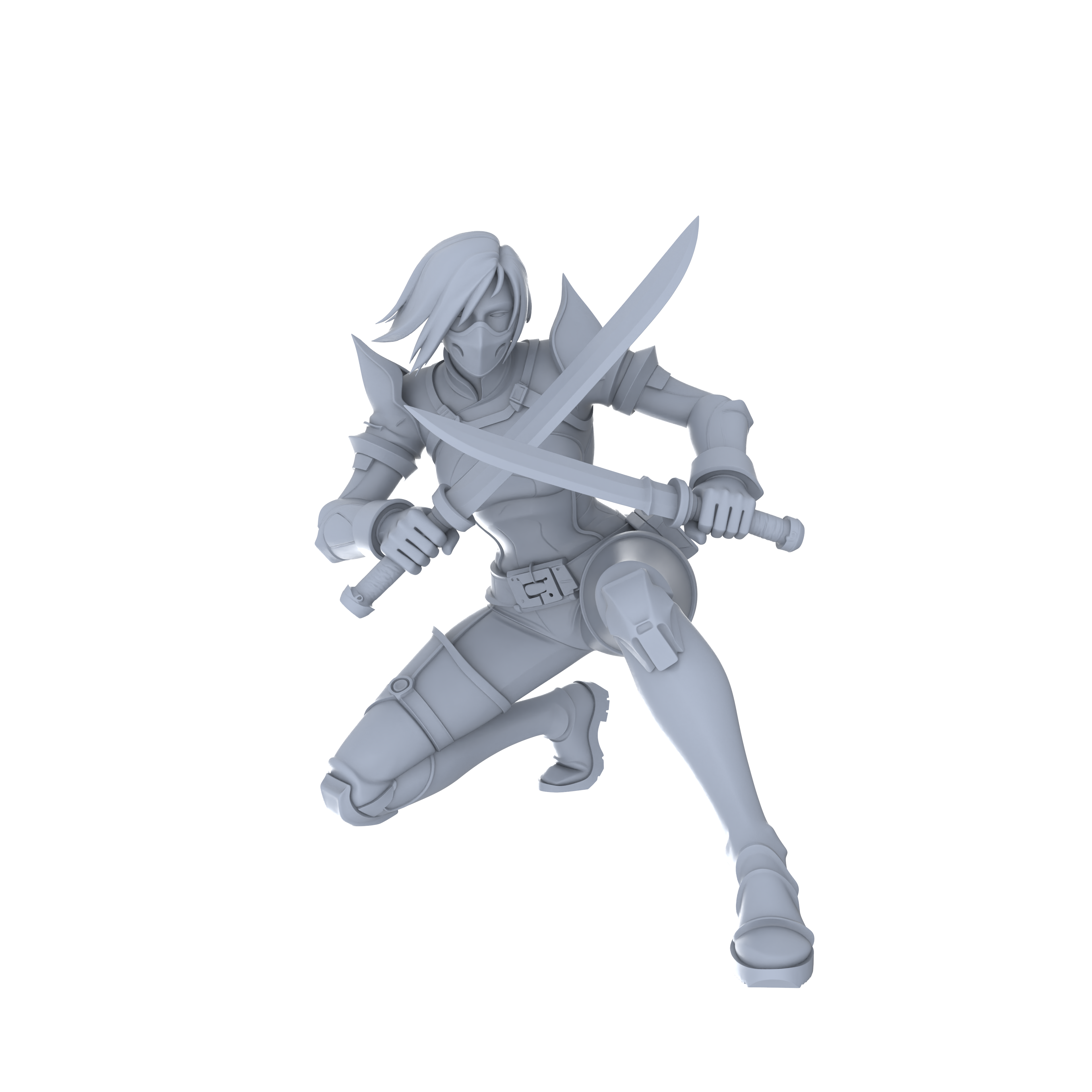 Detail view of MRY-SFW LYGR066 Blade Squad 2 Military Theme Wargame Resin White Model Game Theme Sci-Fi Theme Wargame Miniature Soldiers Scene Characters Figure Hand-Painted Model