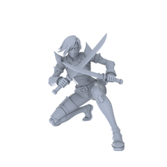 Detail view of MRY-SFW LYGR066 Blade Squad 2 Military Theme Wargame Resin White Model Game Theme Sci-Fi Theme Wargame Miniature Soldiers Scene Characters Figure Hand-Painted Model