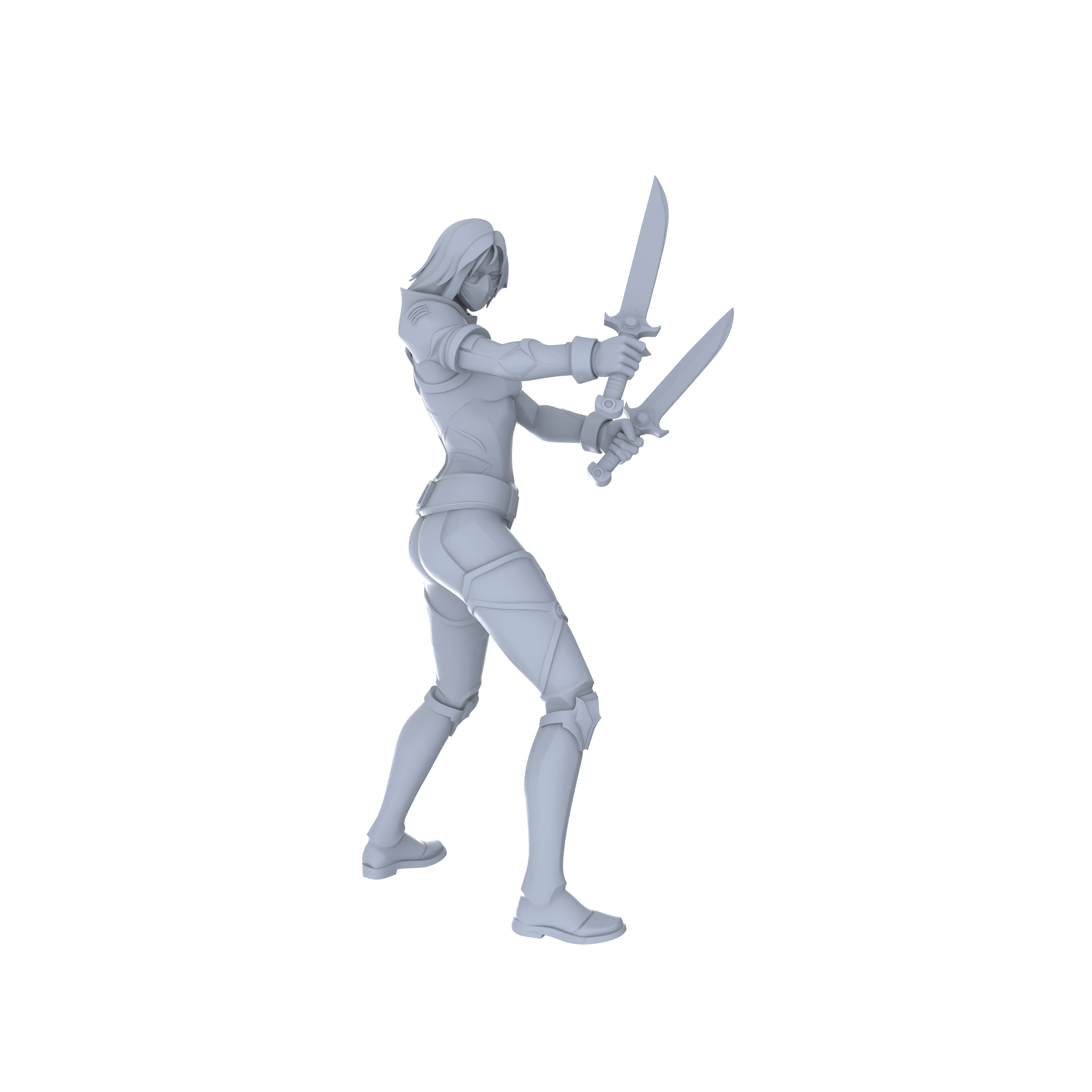 Detail view of MRY-SFW LYGR066 Blade Squad 2 Military Theme Wargame Resin White Model Game Theme Sci-Fi Theme Wargame Miniature Soldiers Scene Characters Figure Hand-Painted Model