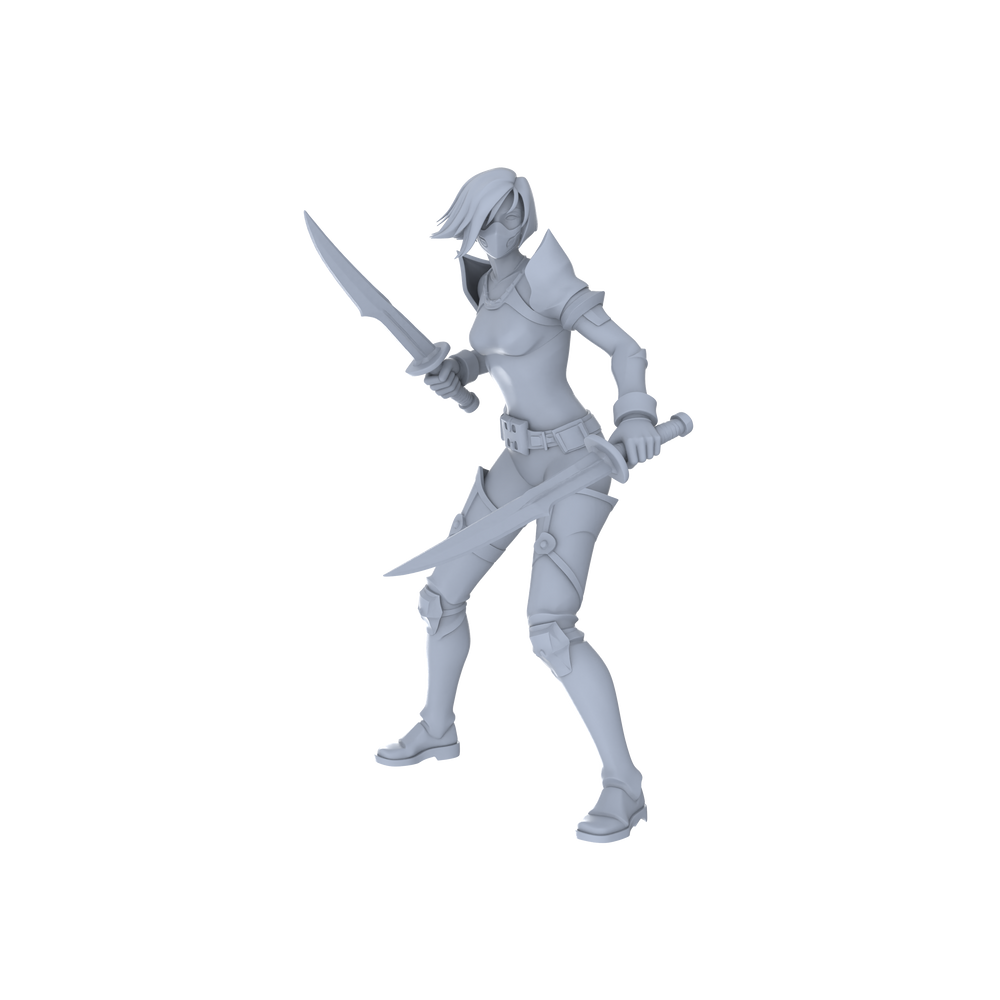 Detail view of MRY-SFW LYGR066 Blade Squad 2 Military Theme Wargame Resin White Model Game Theme Sci-Fi Theme Wargame Miniature Soldiers Scene Characters Figure Hand-Painted Model
