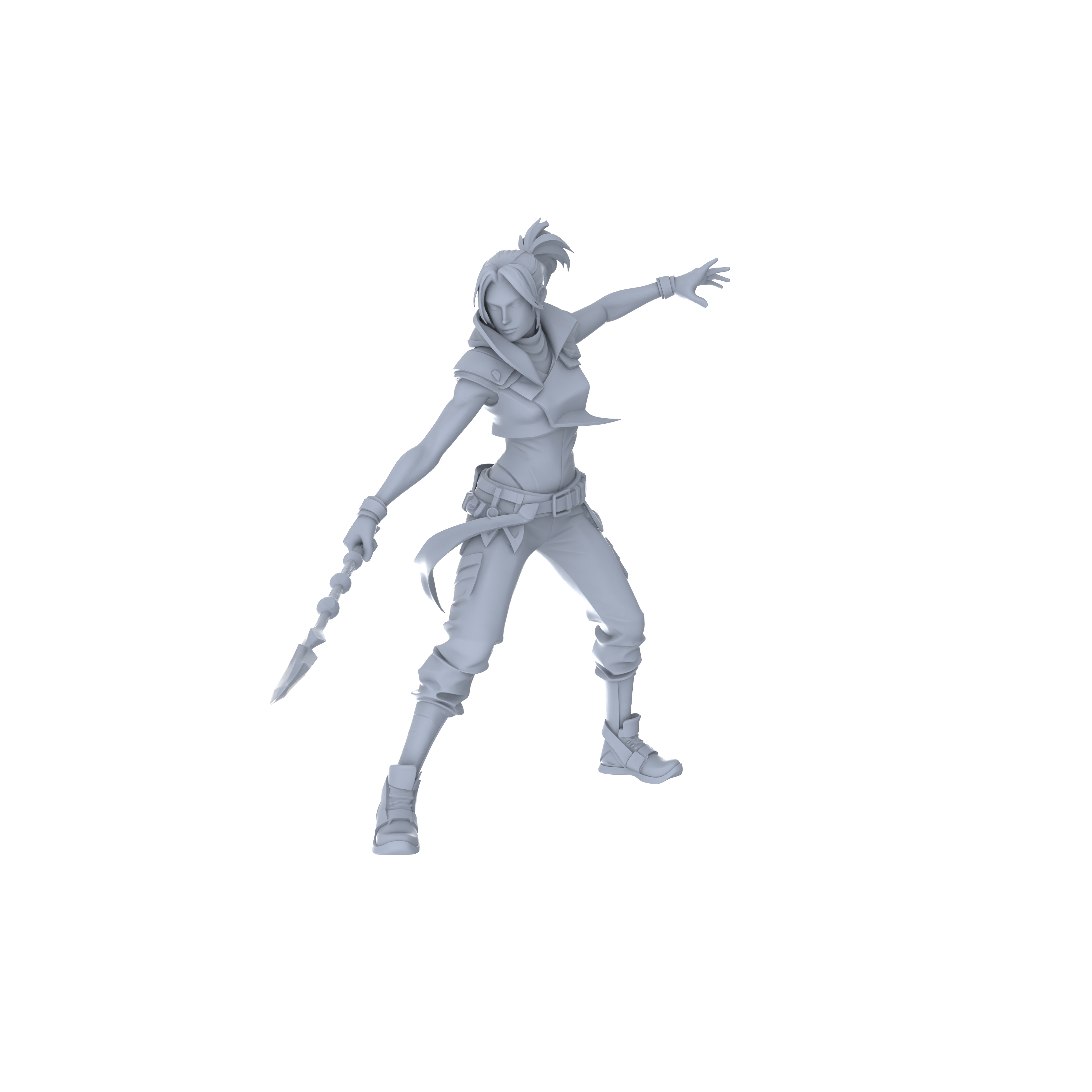 Detail view of MRY-SFW LYGR066 Blade Squad 2 Military Theme Wargame Resin White Model Game Theme Sci-Fi Theme Wargame Miniature Soldiers Scene Characters Figure Hand-Painted Model