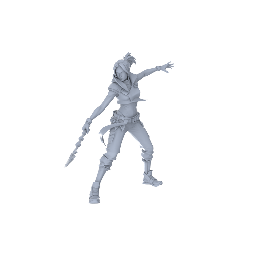 Detail view of MRY-SFW LYGR066 Blade Squad 2 Military Theme Wargame Resin White Model Game Theme Sci-Fi Theme Wargame Miniature Soldiers Scene Characters Figure Hand-Painted Model