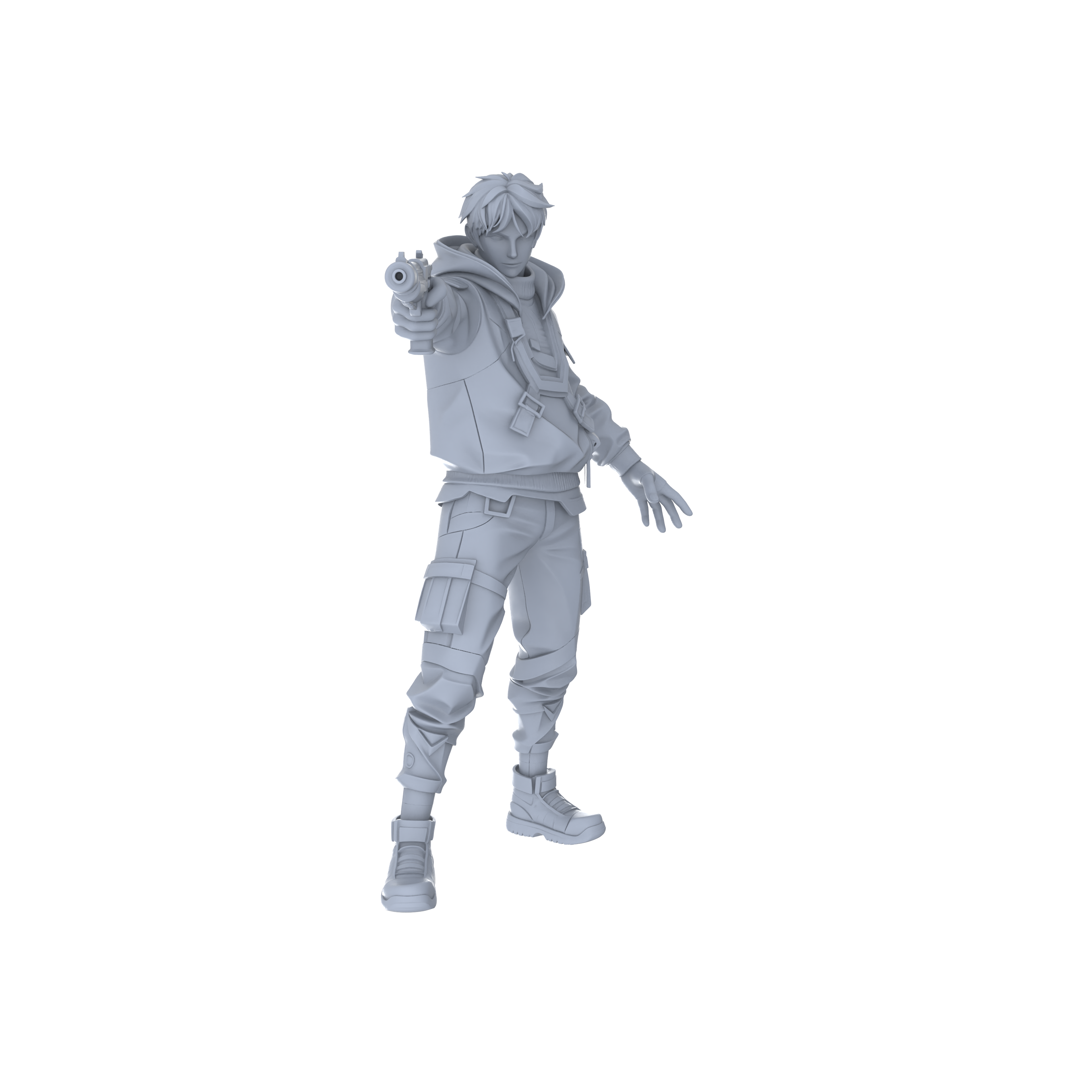 MRY-SFW LYGR068 Lurker Squad Shooting State Military Theme Wargame Resin White Model Game Theme Sci-Fi Theme Wargame Miniature Soldiers Scene Characters Figure Hand-Painted 3D Printed Resin Model Kit by SSMODEL