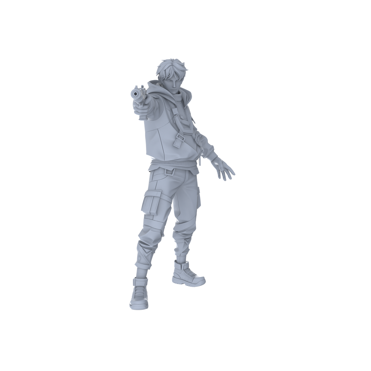 MRY-SFW LYGR068 Lurker Squad Shooting State Military Theme Wargame Resin White Model Game Theme Sci-Fi Theme Wargame Miniature Soldiers Scene Characters Figure Hand-Painted 3D Printed Resin Model Kit by SSMODEL