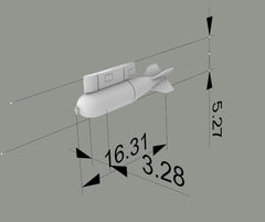 Yao's Studio LY263C USAF Canberra Load-on Weapons Aerial Bombs 1000 Pounds